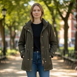 Michael Kors Women’s Green Utility Jacket - Casual - Streetwear - Size XL